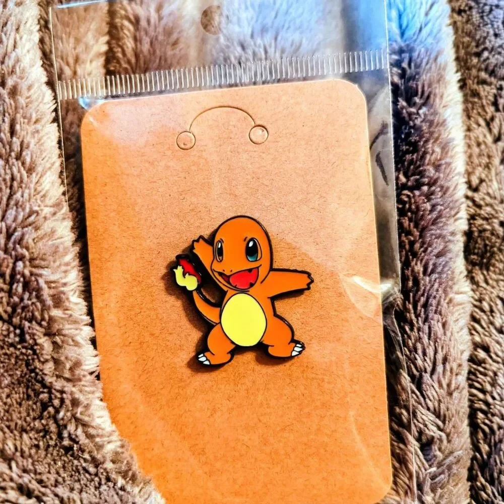 Charmander Pokemon Character Enamel Pin - Video Game Collectible